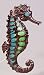 Seahorse Metal and Glass Wall Lamp