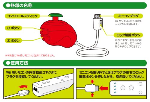 Cover image : (Wii用) ヌンチャク型コントローラ ミニコン (トマトレッド)