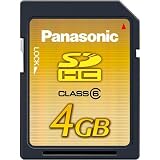 Panasonic 4GB SD High Capacity Memory Card Class 6