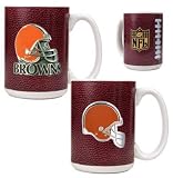 Cleveland Browns NFL 2pc Gameball Ceramic Mug Set