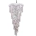 Elegant Lighting Value Spiral Collection Chandelier D:22in H:48in Lt:18 Chrome Finish (Elegant Cut Crystals) Chrome