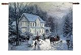 Thomas Kinkade Home for the Holidays Fiber Optic Tapestry Art