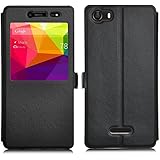 BLU Life XL case, KuGi &reg; BLU Life XL case - MX style High quality ultra-thin PU Leather Case for BLU Life XL - LTE 5.5 inch smartphone. (Black)