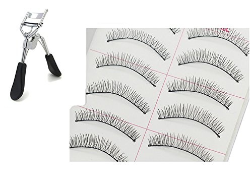 TheWin Pack of 20 Women Daily Party Makeup Fake Eyelash with 1x Eyelash Curler