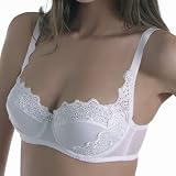 Sassa Balconette Dirndl-BH mit weich gepolsterten Cups «Stickerei Seri, weiß, Größe 75C