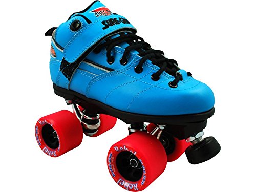 Sure-Grip Quad Speed Skates Lt. Blue Boot w/ Black laces Sure Grip Rebel Black Wheels
Sure-Grip Quad Speed Skates Lt. Blue Boot w/ Black laces Sure Grip Rebel Black Wheels