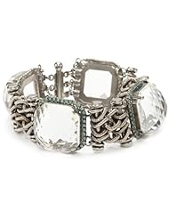 Sorrelli "Aegean Sea" Checkerboard Crystal, Pacific Opal Rhinestone Chain Bracelet