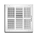 Truaire 104M 08X08 4-Way Supply 8-Inch x 8-Inch Sidewall or Ceiling Register Grille, White