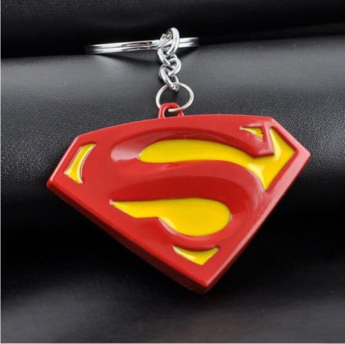 Khaopan Keyring- New Online games Cool US Retro Super Hero Hot Logo Shield Metal Keyring Keychain Type Superman Keychain