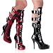 Pleaser Boots Women's INDULGE-1028, 5 Two-Tone Lace-Up Platform Knee Boot