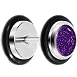 0 Gauge Purple Haze Glitter Cheater Plug