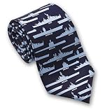 Navy Ships and Submarines - Men's Silk Necktie