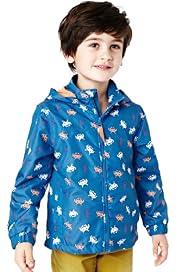 Hooded Robot Print Jacket