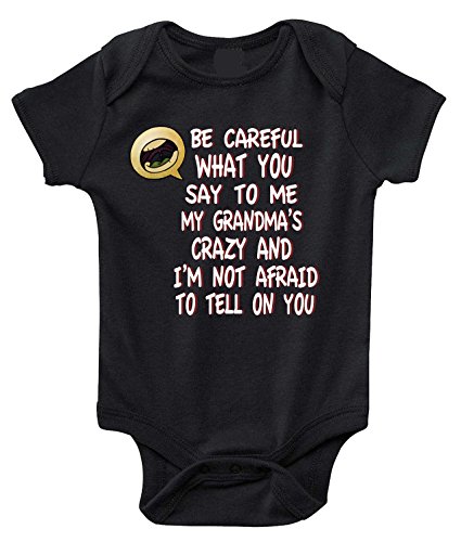 My Grandma's Crazy Funny One-piece Baby Bodysuit Clothes for Boys and Girls