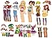 T.S. Shure Fashion-A-Belles Wooden Magnetic Dress-Up Dolls