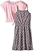 Dream Star Girls' Tie Front Dress with Printed Skirt 2 Pc Set