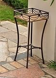 Valencia Steel-Frame Square Wicker Plant Stand