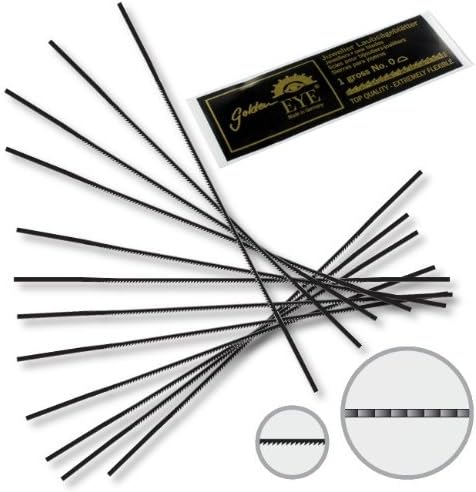 Golden Eye Black Brand, Flexible No. 6 Jeweler Metal Piercing Saw Blades, 1 Doz