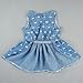 Fitwarm Sweetie Bows Soft Denim Pet Dog Dress Shirts Clothes Vest Apparel, Medium