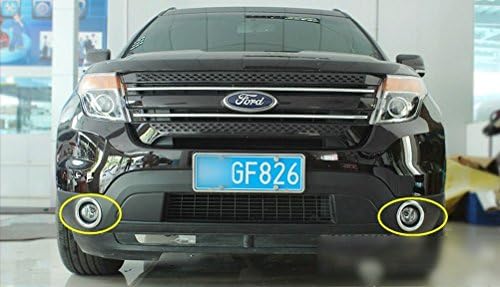 Sporthway® Chrome Front Fog Lights Lamp Cover Trim 2pcs for Ford Explorer 2011 2012 2013 2014 2015