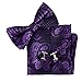 EBC1B04 Best Pattern Economics Silk Pre-tied Bowtie Cufflinks Hanky By Epoint