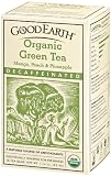 Good Earth Organic Green Tea Decaffeinated(Mango, Peach, & Pineapple Flavor), 18 Count Tea Bags, 1.14-Ounce Boxes (Pack of 6)