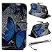 S4 Case, Galaxy S4 Case, Speedtek Butterfly Pattern Premium PU Leather Wallet Flip Protective Skin Case with Magnetic Closure for Samsung Galaxy S4 i9500 (2013) (Built-in Credit Card/ID Card Slot)