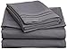 Clara Clark ® Supreme 1500 Collection 5pc Bed Sheet Set - Split King Size, Charcoal Stone Gray