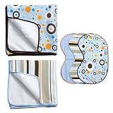 JJ Cole Blue Blanket & Burpie Bundle