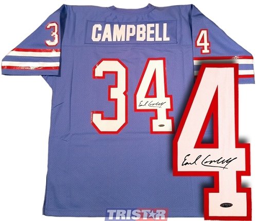 Earl Campbell Autographed/Hand Signed Houston Oilers Mitchell & Ness Authentic Jersey