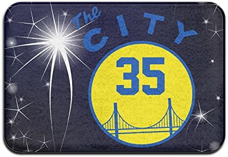 SHBOR Kevin Durant Warriors KD The City 35 The Dubs Non-slip Doormat White