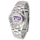 Texas Christian Horned Frogs NCAA Sport Ladies Watch (Metal Band)