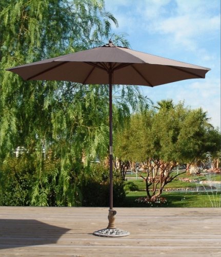 9' Outdoor Parasol Market Umbrella - Driftwood