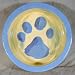 Melia  Watercolor Paw Design Ceramic Dog Bowl-LARGE