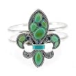 Double Bangle Fleur de Lis Beauty Bracelet