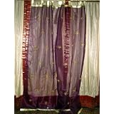 2EggplantPurpleOrganzaEmbroideredDrapePanelsS.B.