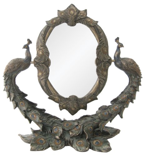 Art Nouveau Art Deco Peacock Rotating Mirror