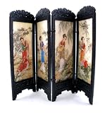 Dolls House Furniture Chinese Boudoir Dressing Screen Ladies Design