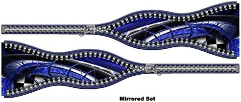 Zipper Illusion Side Wave Sidewinder Blue by Artful Signs - 48" x 12"