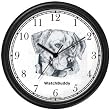 Labrador Retriever (Yellow) Dog Wall Clock by WatchBuddy Timepieces (Slate Blue Frame)