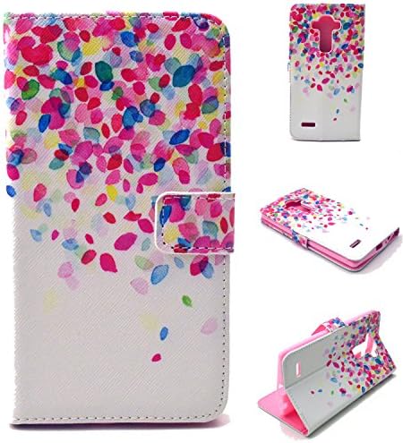 LG G4 wallet case,"SMYTU(TM)" PU Leather Case with Flip Cover. [Kickstand Feature] [Slim Fit] [ Non-slip Feature] [Magnetic Closure ]Slots for Id &amp; Credit Cards and Money Pocket for G4 (Flower rain)