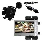 Archos 605 WiFi Flexible Auto Windshield Holder with Car Charger - Uses Gomadic TipExchange