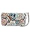 Belvah Quilted Floral Paisley Zip Around Wristlet Wallet