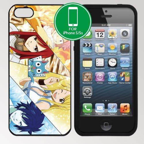 Fairy Tail Manga Anime Comic Apple iPhone 5 5S TPU cover case (#3 Black)