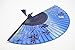 OMyTea® Hand Held Silk Folding Fans with Bamboo Frame - with a Fabric Sleeve for Protection for Gifts - 100% Handmade Oriental Chinese/Japanese Vintage Retro Style - for Women Ladys Girls (WZS-12)