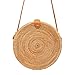 Rattan Bags for Women - Handmade Wicker Woven Purse Handbag Circle Boho Bag Bali