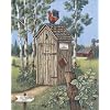 2 Vintage Outhouse Pictures Bathroom Privy Poster Print