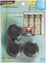 Dritz 44451 Round Curtain Grommets Rustic Brown 1 Inch 8 Pack