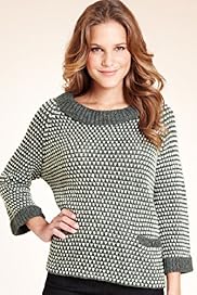 Tuck Stitch Chunky Knit Jumper with Wool