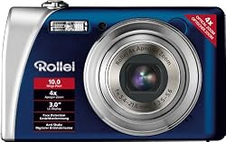 Rollei Flexline 140 10 Megapixel Digital Camera, 4x Digital Zoom, 4x Optical Apogon Zoom, 3" TFT LCD Display, Blue